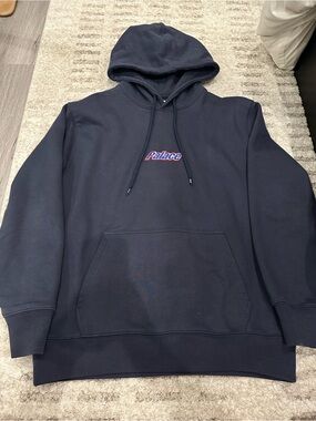 PALACE Navy Hoodie with Red/White Logo